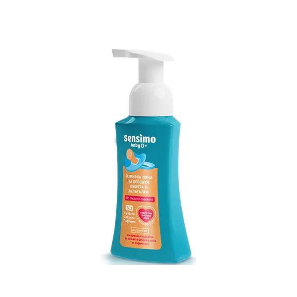 Detergent spuma pentru vasele si suzetele bebelusilor - aroma sensimo baby 0+, 300 ml
