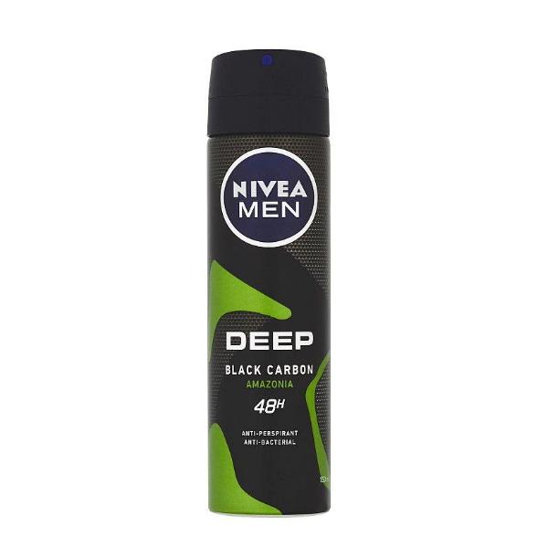 Deodorant Antiperspirant pentru Barbati – Nivea Men Deep Black Carbon Amazona, 150ml 150ml poza noua reduceri 2022