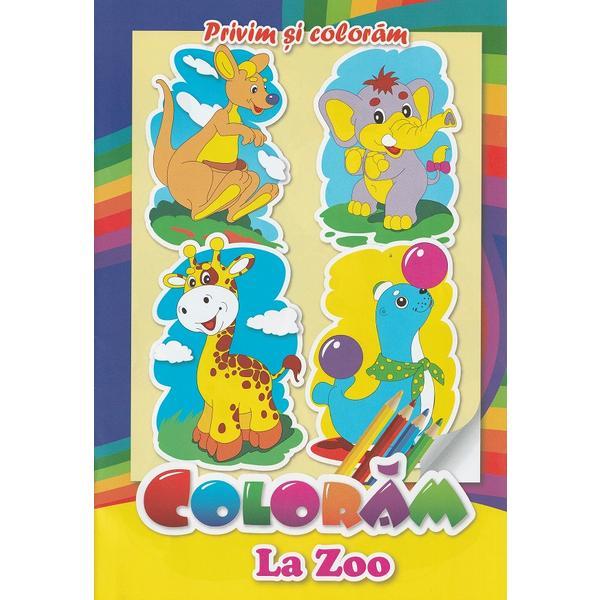 Coloram la Zoo. Privim si coloram, editura Pegas