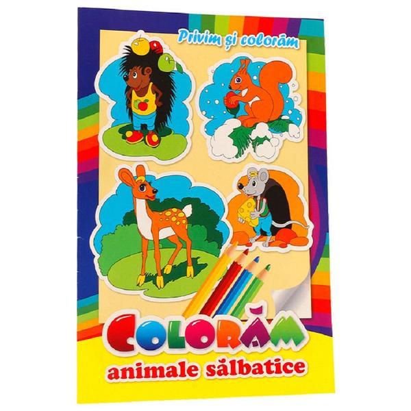 Coloram animale salbatice.Privim si coloram, editura Pegas