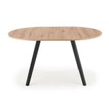 Masa extensibila HM Ruben stejar/negru, 73x102x102/142 cm
