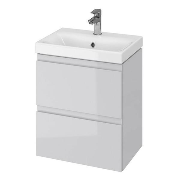 Baza si lavoar cs9721 suspendat, sertare, gri, 50x39.7x62 cm