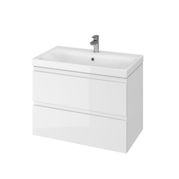Baza si lavoar cs9751 suspendat, sertare, alb, 80x44.7x62 cm