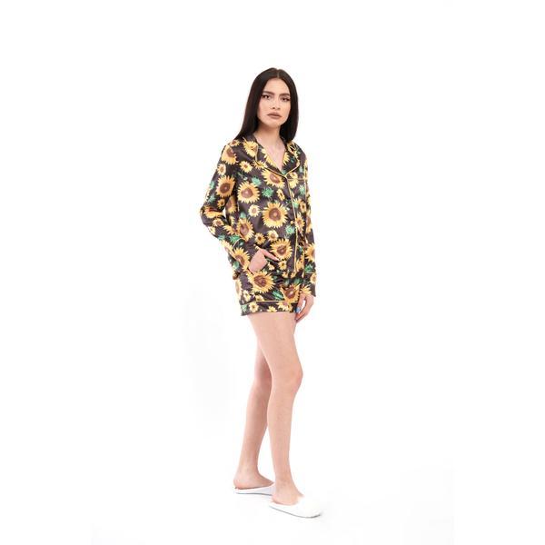 Pijama sunflower satin de matase marime s