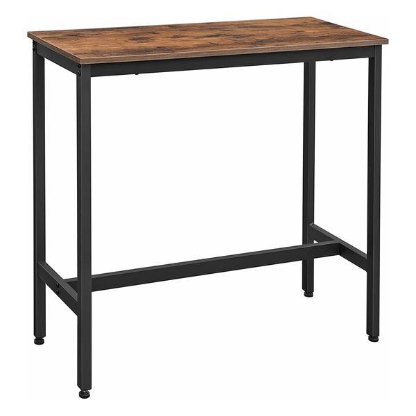 Masa de bar cu cadru metalic stabil,100 x 40 x 90 cm, design industrial