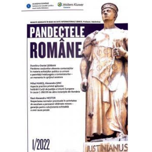 Pandectele romane nr.1/2022, editura wolters kluwer