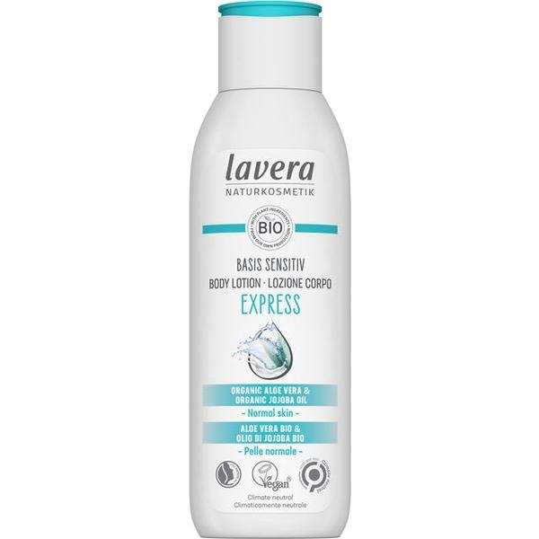 Lotiune de Corp Express cu Jojoba si Aloe Vera Basis Sensitiv Lavera, 200ml