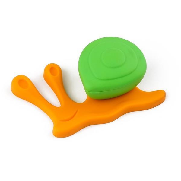 Buton pentru mobila copii Joy Melc, finisaj portocaliu cu casuta verde CB, 30 mm