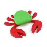 Buton pentru mobila copii Joy Crab, finisaj verde cu clesti rosii CB, 25 mm