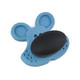 Buton pentru mobila copii Joy Tigru, finisaj bleu cu nasuc negru CB, 30 mm