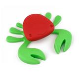 Buton pentru mobila copii Joy Crab, finisaj rosu cu clesti verzi CB, 25 mm