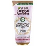 Balsam Delicat Fara Clatire cu Fulgi de Ovaz si Crema de Orez pentru Par Sensibil - Garnier Original Remedies Acondicionador Sin Aclarado Suave, 200 ml