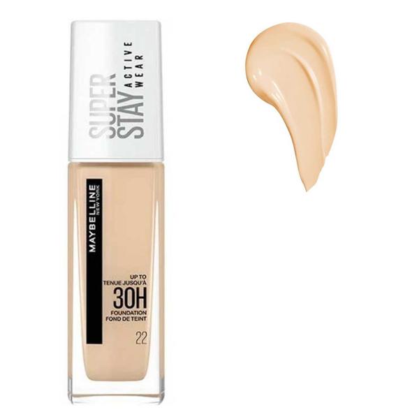 Fond de Ten - Maybelline Superstay Active Wear 30h Foundation, nuanta 22 Light Bisque, 30 ml