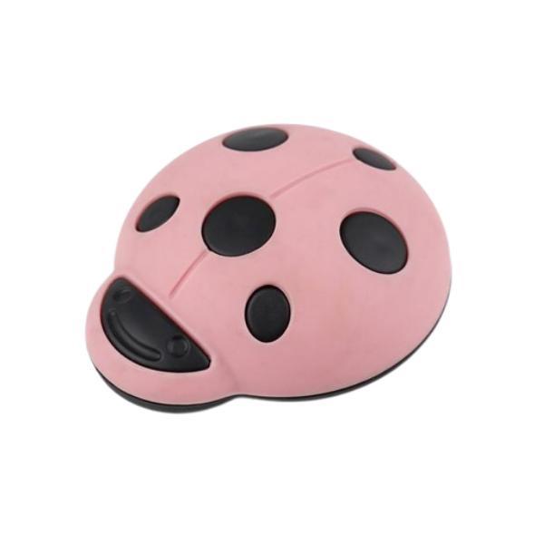 Buton pentru mobila copii Joy Buburuza, finisaj roz cu negru CB, 32 mm