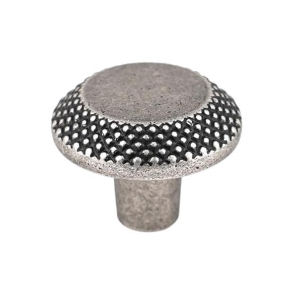 Buton pentru mobila nola, finisaj argint antichizat cb, ø:30 mm