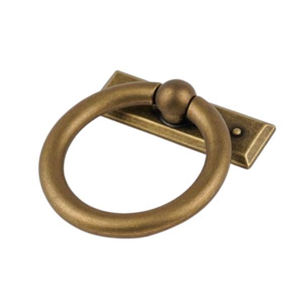 Maner pentru mobila Ring Bar, finisaj alama antichizata CB, Ø:75 mm