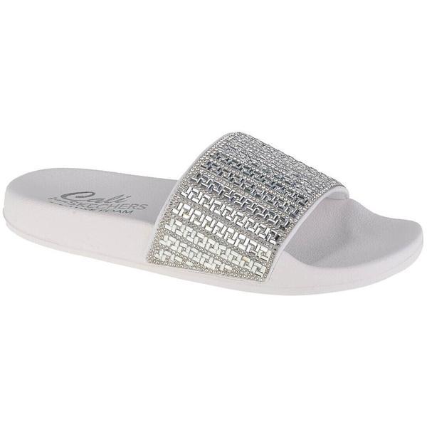 Slapi femei skechers pop ups-new spark 119320wht, 37, alb
