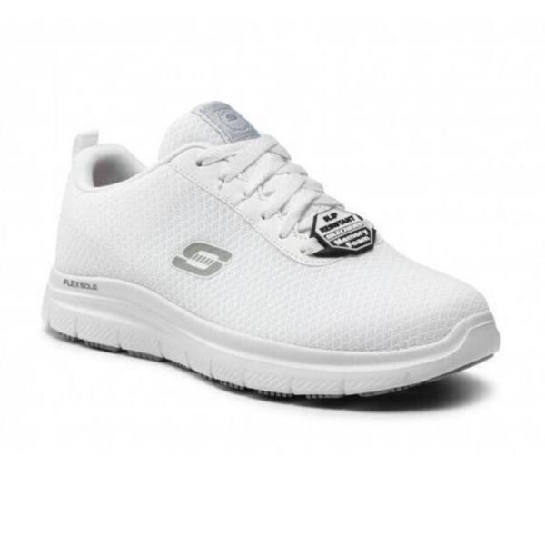Pantofi sport barbati skechers bendon 77125ecwht, 43, alb