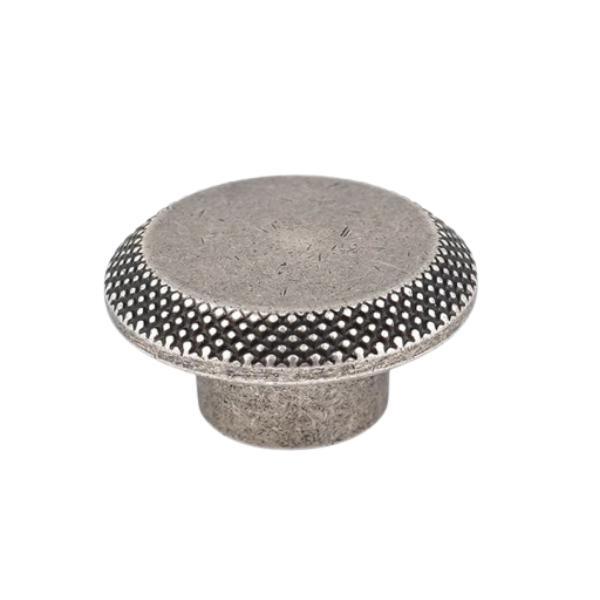 Buton pentru mobila Nola, finisaj argint antichizat CB, Ø:45 mm