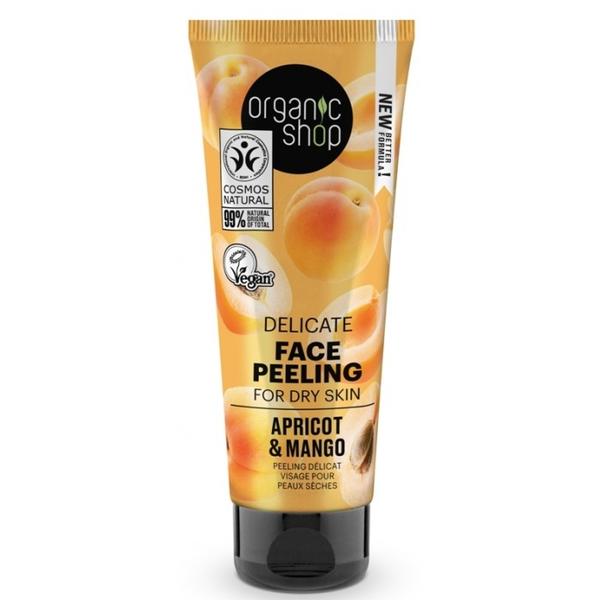 Peeling Delicat pentru Tenul Uscat cu Caise si Mango Organic Shop, 75ml 75ml imagine noua
