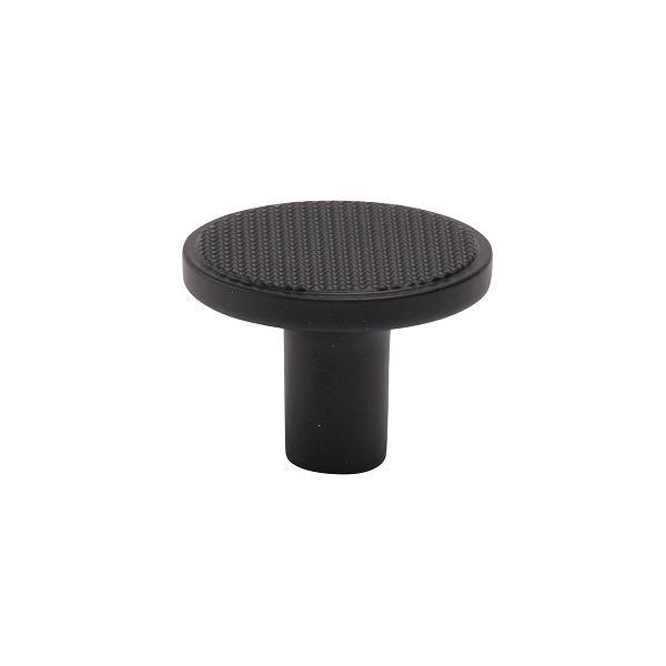 Buton rotund pentru mobila Carter, finisaj negru mat, D:30 mm