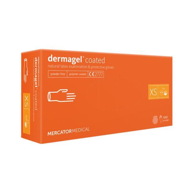 Set manusi medicale din latex fara pudra, mercator dermagel, xs, 100buc