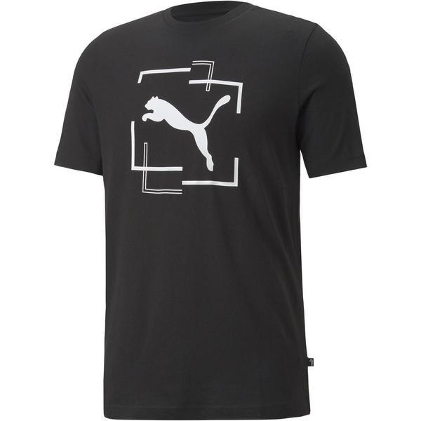 Tricou barbati puma cat graphic 67174201, s, negru