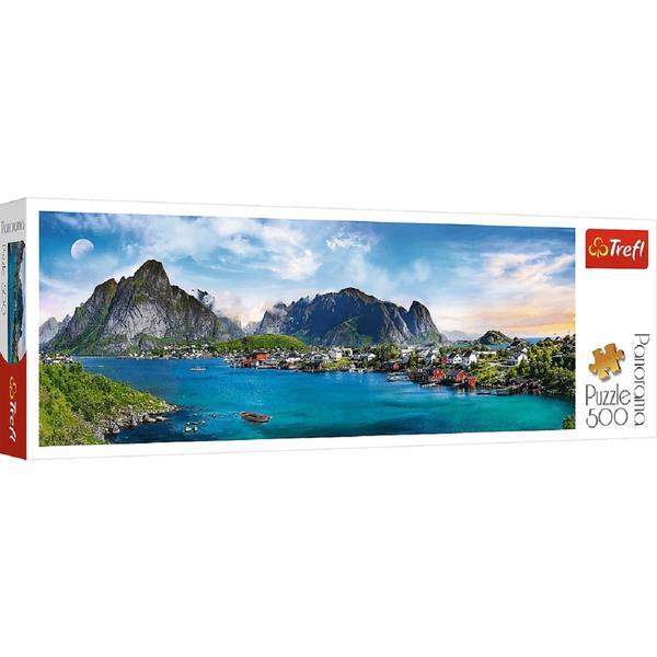 Puzzle 500. Panorama: Arhipelagul norvegian Lofoten