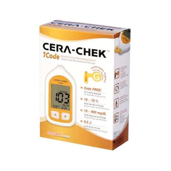 Set Glucometru Cera-Chek 1code, 50 Teste Glicemie si 50 Ace Sterile 1code