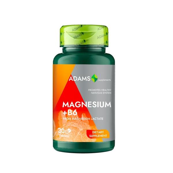 Magnesium + B6 Adams Supplements, 30 tablete