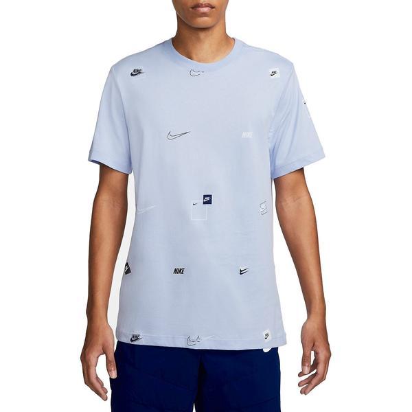 Tricou barbati nike all over print dn5246-548, xl, albastru