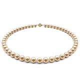 Colier Perle Naturale Crem de 7-8 mm cu Inchizatoare Sferica din Aur Galben de 14 karate