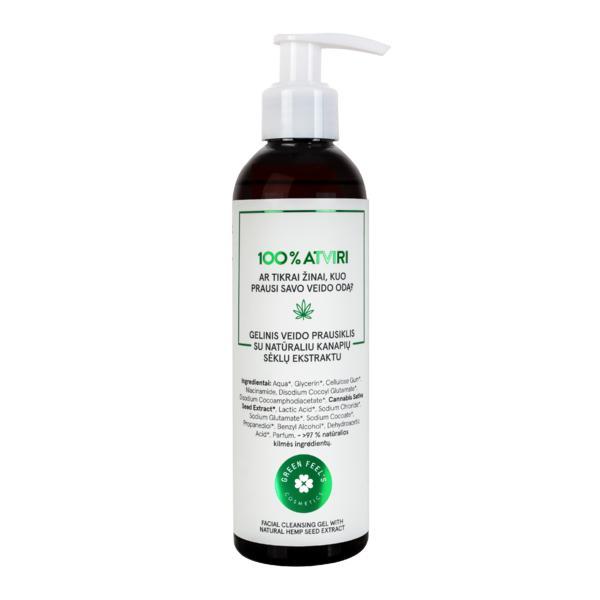 Demachiant cu ulei natural din semințe de canepa green feel's, 250 ml