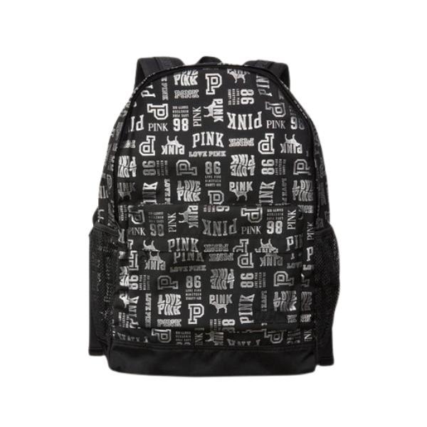 Rucsac, Victoria's Secret PINK, Classic Pure Black Mixed Logo