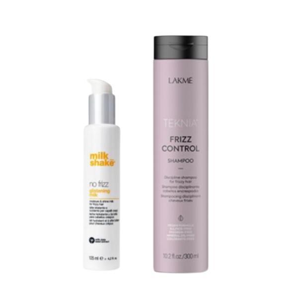 Set cadou pentru par rebel, Lakme Sampon 300 ml + Milk Shake Glistening Milk 125 ml 125