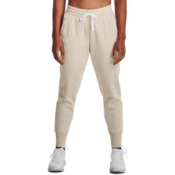 Pantaloni femei under armour rival fleece 1356416-783, m, bej