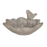 Bol hranire pasari din ceramica gri 20 cm x 19 cm x 9 h 
