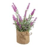 Lavanda artificiala roz in ghiveci de iuta Diametru 8 cm x 22 h