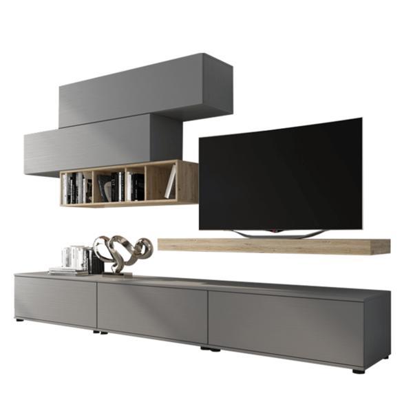 Set mobilier living pal gri stejar san remo korfu 270x185x50 cm 