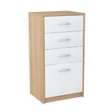 Comoda pal stejar sonoma alb Agnesa 45x85x35 cm