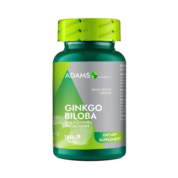 Ginkgo Biloba Adams Supplements, 180 tablete