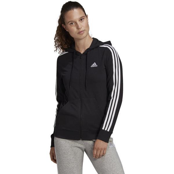 Hanorac femei adidas essentials single jersey 3-stripes gl0798, s, negru