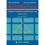 Matematica. Culegere de probleme si subiecte pentru teza - Clasa 6 - Semestrul 1 - Marius Burtea, Georgeta Burtea, editura Carminis