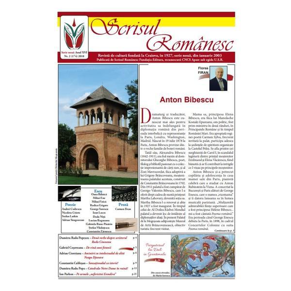 Revista Scrisul Romanesc Nr. 2 din 2018, editura Scrisul Romanesc