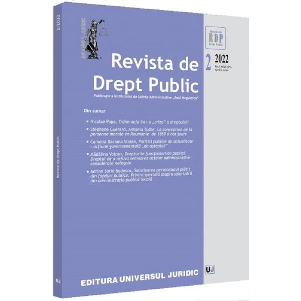 Revista de drept public nr.2 din 2022, editura universul juridic