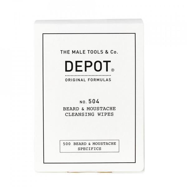 Servetele umede pentru barba si mustata depot 500 beard   mustache specifics no.504 cleansing, 12buc