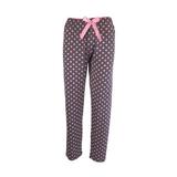 Pantaloni pijama dama, Univers Fashion, gri deschis cu buline roz, M