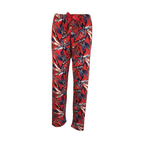 Pantaloni pijama dama, univers fashion, rosu cu imprimeu, 2xl