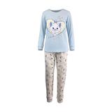 Pijama dama, Univers Fashion, bluza albastru pal si pantaloni galben pal, 2XL