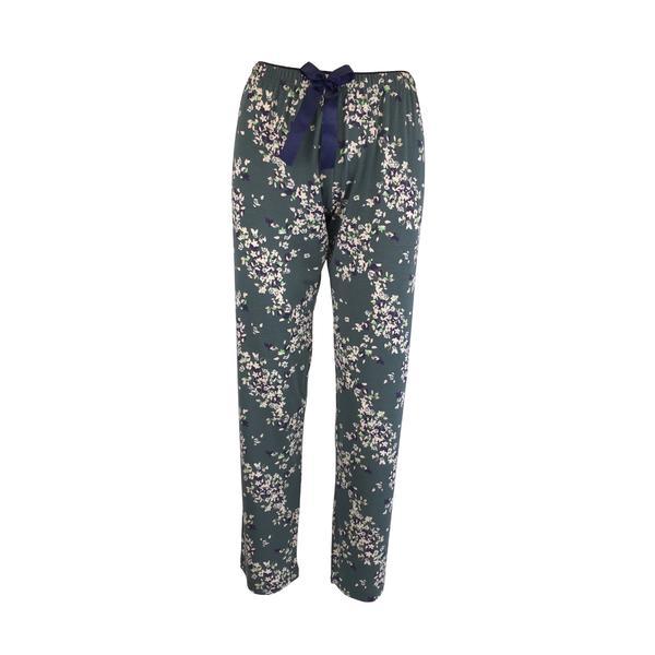 Pantaloni pijama dama, univers fashion, verde cu imprimeu, m